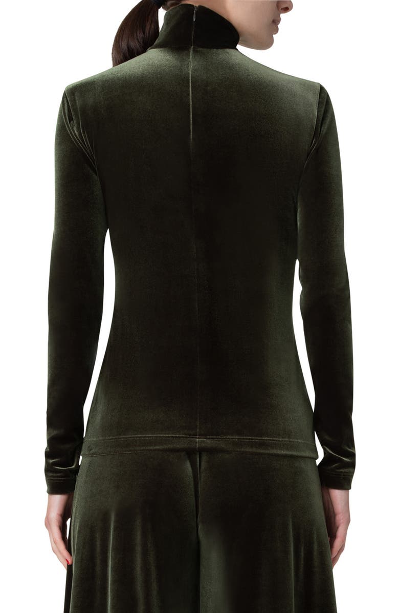 Akris Velvet Turtleneck Top, Alternate, color, 