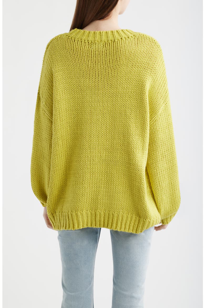 WTF Crop Sweater, Alternate, color, CHARTREUSE