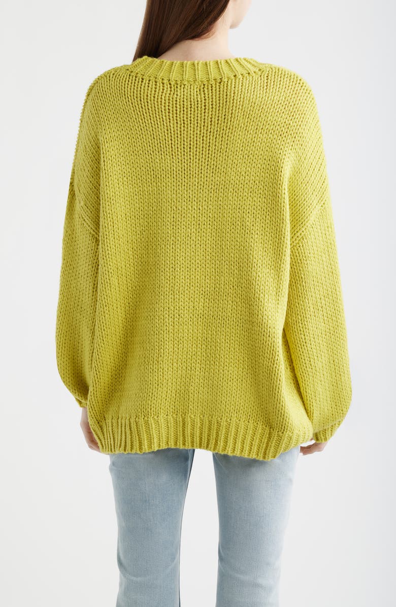 Dressed in Lala WTF Crop Sweater, Alternate, color, Chartreuse