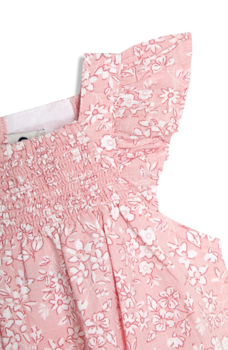 JOJO MAMAN BEBE Floral Smocked Bodysuit & Headband Set, Alternate, color, Pink