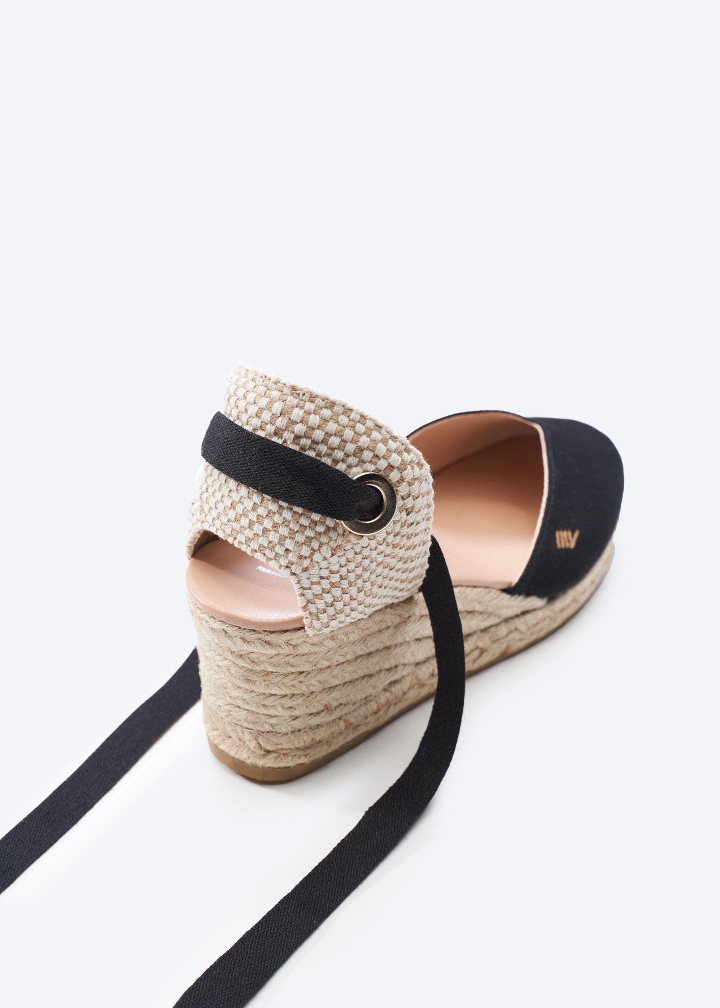 VISCATA Gava Canvas Espadrille Wedges, Alternate, color, Black