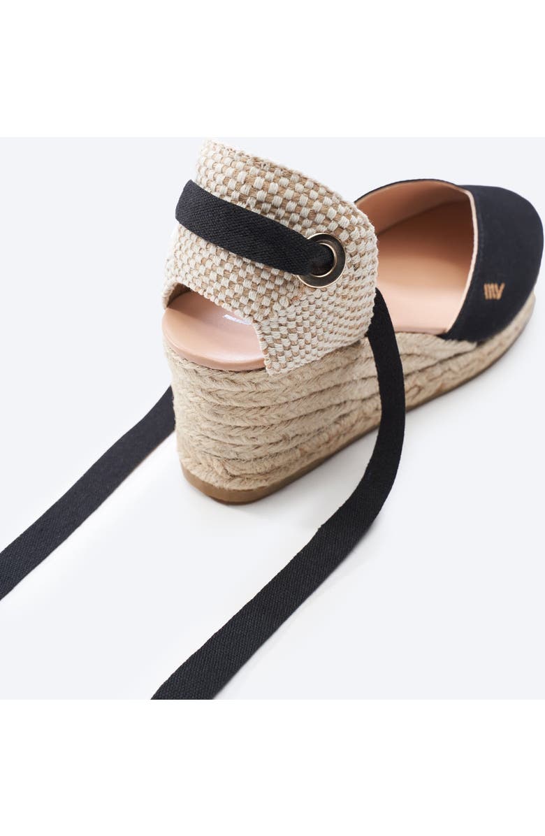 VISCATA Gava Canvas Espadrille Wedges, Alternate, color, Black