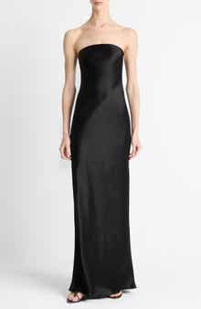 Vince Satin Strapless Gown