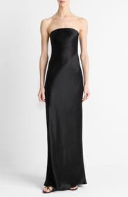 Vince Satin Strapless Gown
