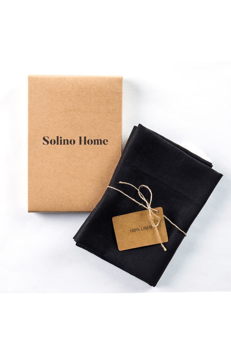 Solino Home Linen Kitchen Towels - Kitchen Linen, Alternate, color, Black