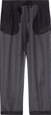 Khaite Trenton Sheer Silk Blend Organza Drawstring Pants