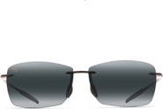 Maui Jim Lighthouse 65mm Polarized Rectangle Sunglasses