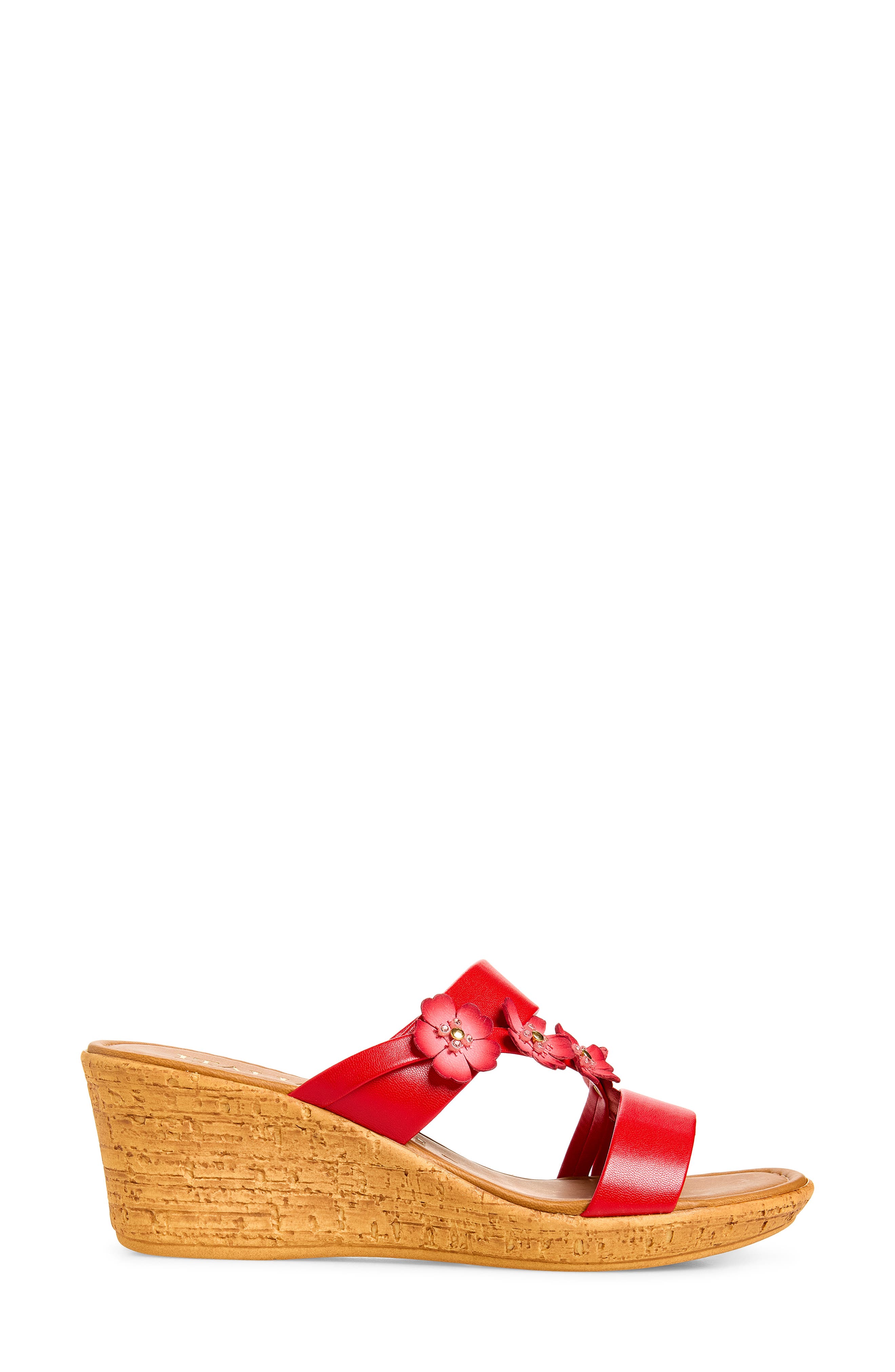 Niva Wedge Sandal, Alternate, color, RED