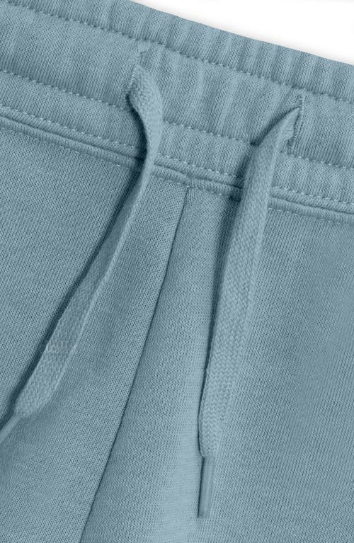 Dalix Womens Butterfly Midweight Washed Fleece Shorts In Blue