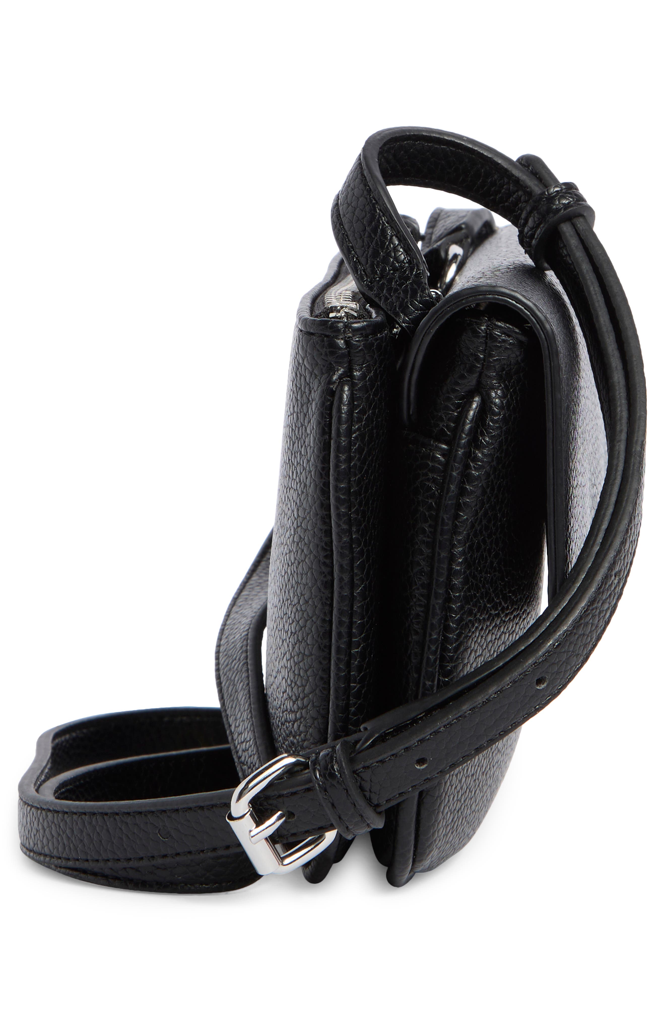 Calvin Klein Arya Crossbody Bag, Alternate, color, Black/ Silver