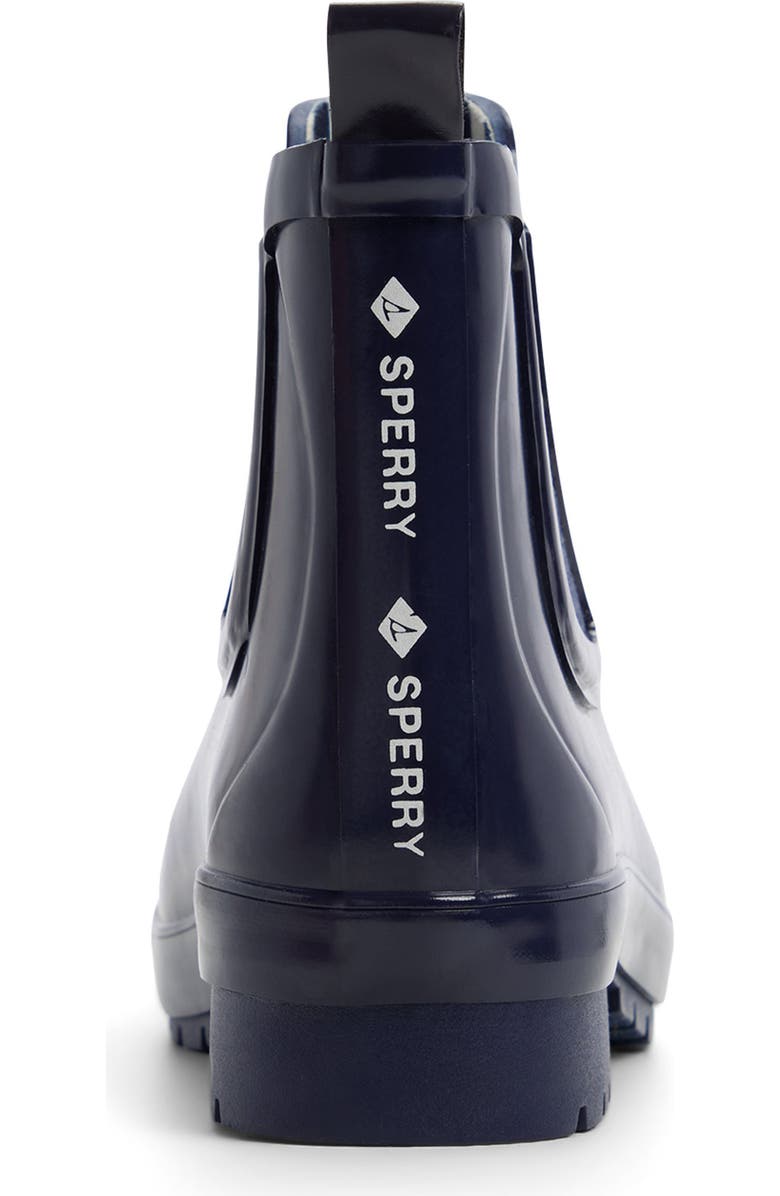 Sperry Drizzle Waterproof Chelsea Rain Boot, Alternate, color, Navy