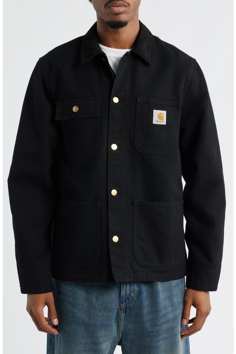 Michigan Canvas Coat, Alternate, color, BLACK / BLACK RINSE