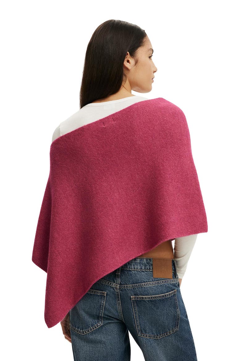 Women's Softest Luxe Poncho, Alternate, color, Dark Lotus