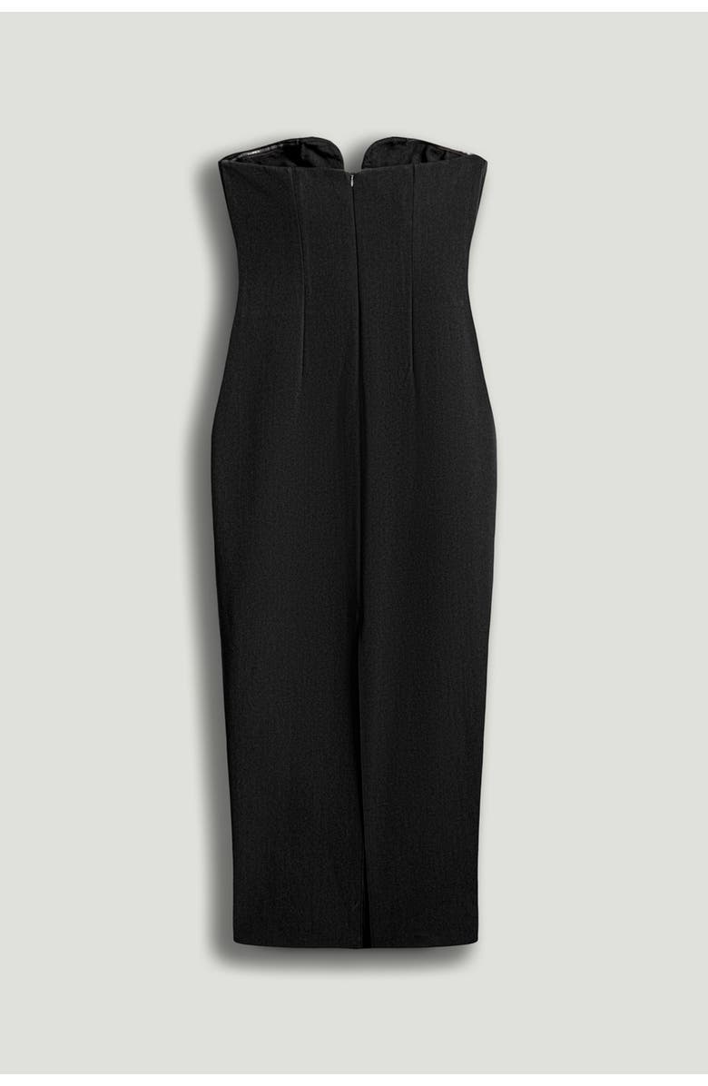 Nocturne Strapless Sweetheart Midi Pencil Dress, Alternate, color, Black