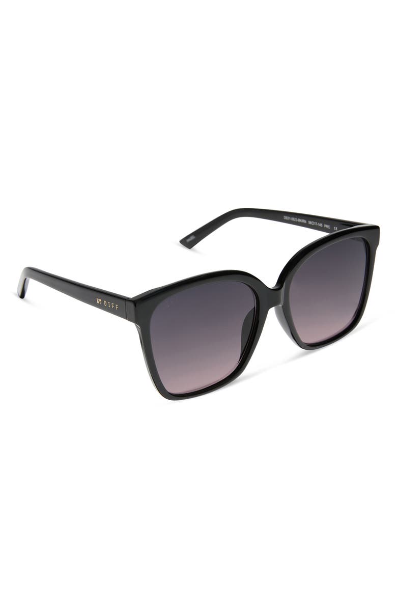 DIFF Hazel 58mm Square Sunglasses, Alternate, color, Black Iris Lens