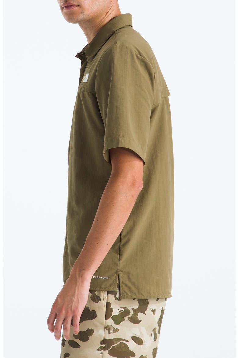 Packable Short-Sleeve Button-Up Shirt, Alternate, color, CEDAR