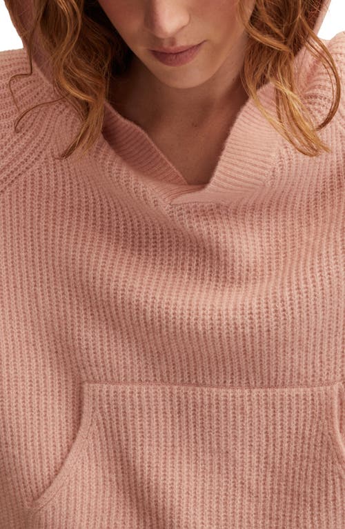 Lucky Brand Cloud Soft V-neck Sweater Hoodie In Pink