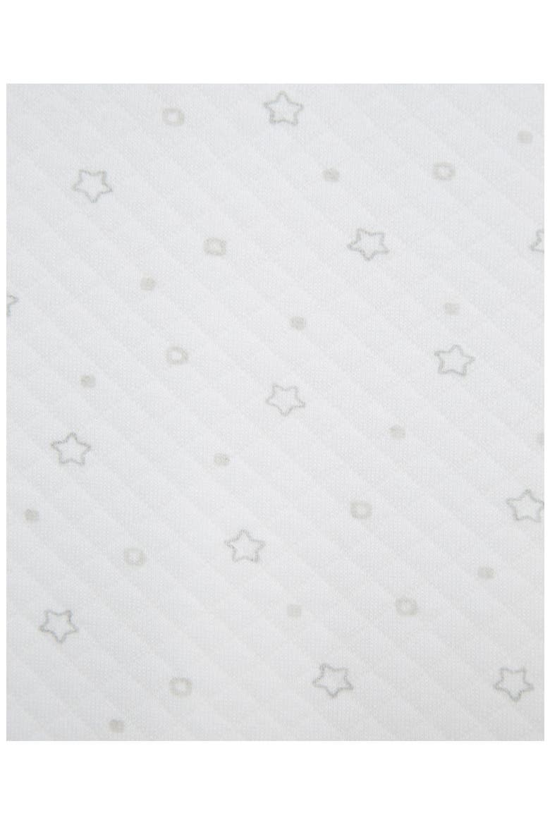 Stars Organic Cotton Blend Footie & Hat Set, Alternate, color, GREY
