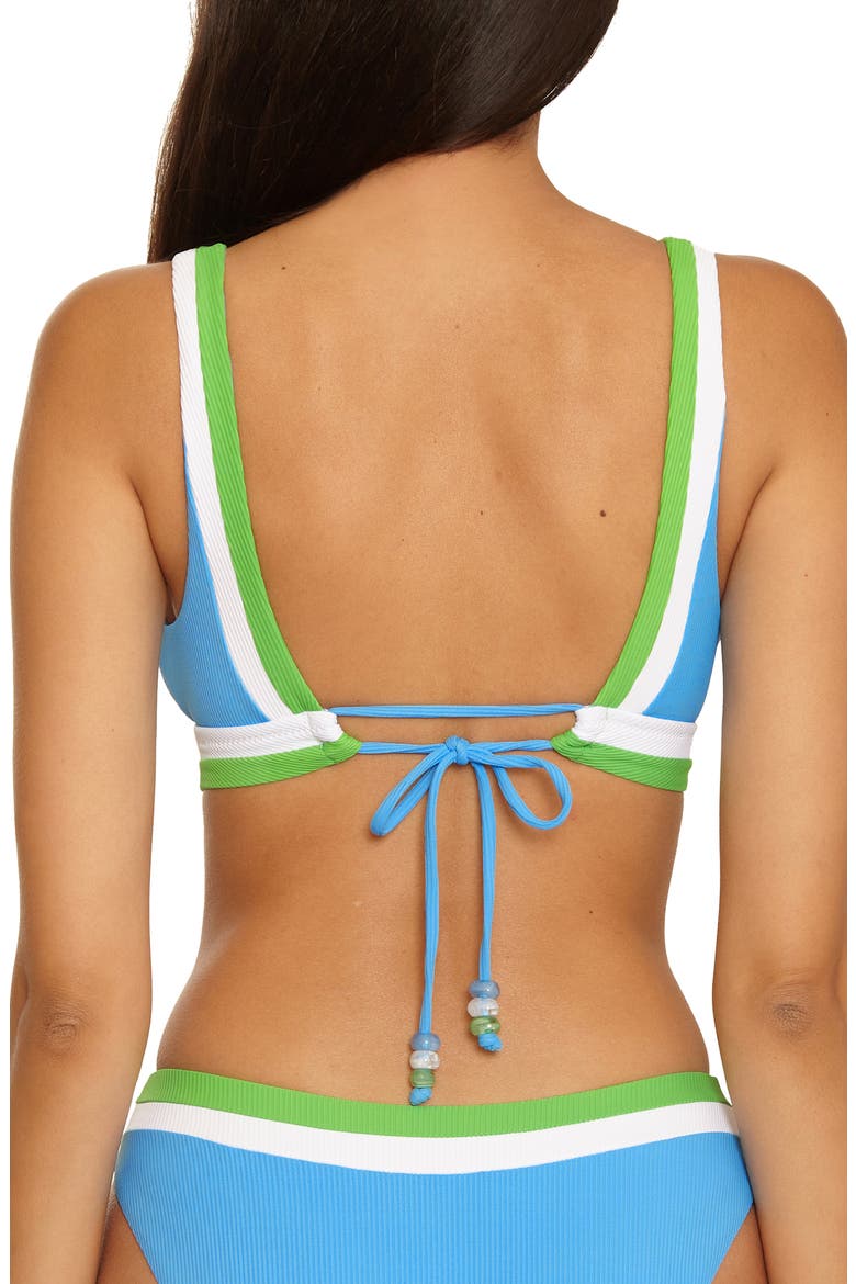 Coast Line Triangle Bikini Top, Alternate, color, SKY BLUE
