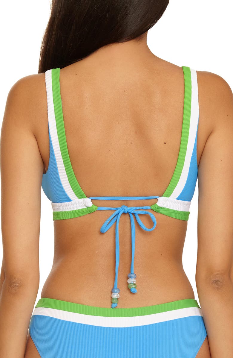 Becca Coast Line Triangle Bikini Top, Alternate, color, Sky Blue