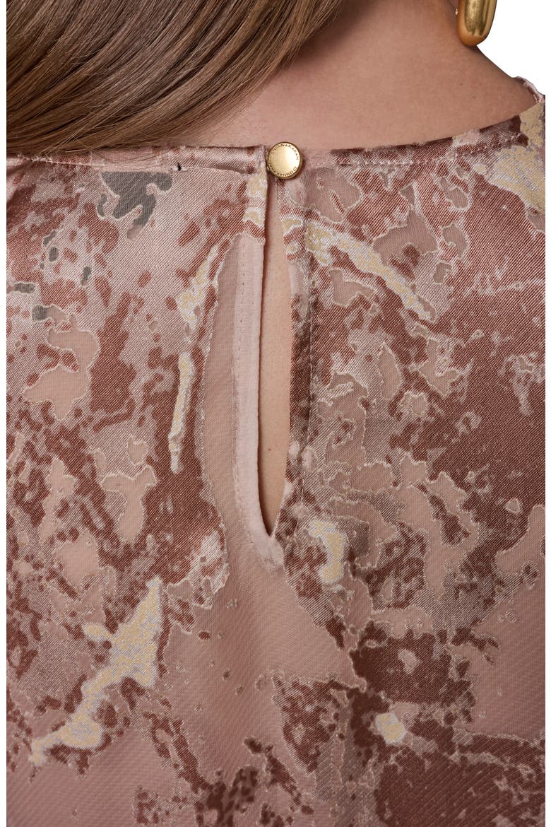 Burnout Cowl Neck Top, Alternate, color, SNOW PETAL COMBO