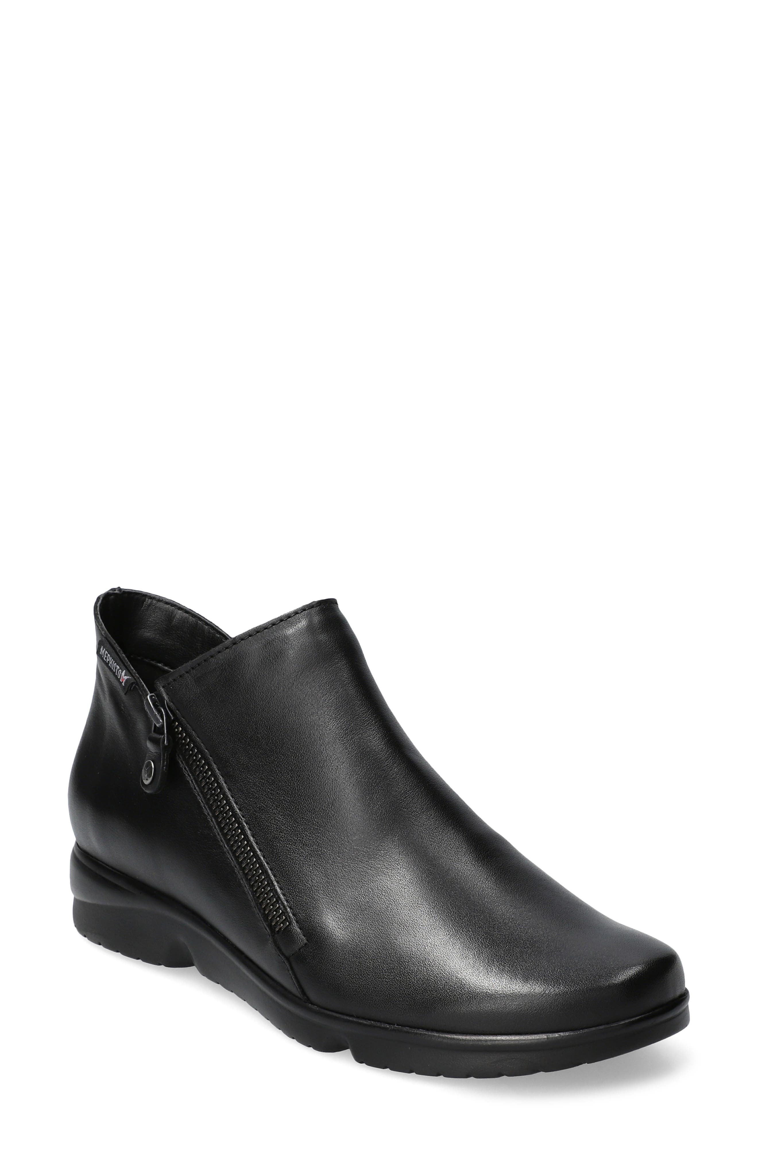 Romia Double Zip Bootie, Main, color, BLACK SOFTY 1200