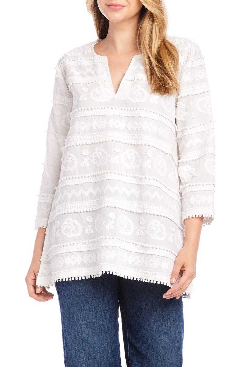 Karen Kane Embroidered Tunic Top, Main, color, 