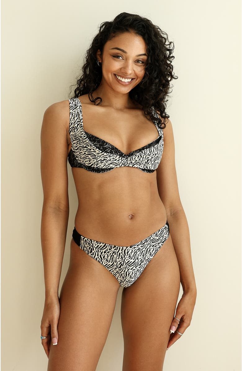 Dippin Daisys Dreams Thong Bikini Bottom, Main, color, Wild Child