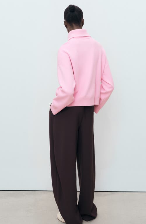 Mango Quarter Zip Sweatshirt In Pink