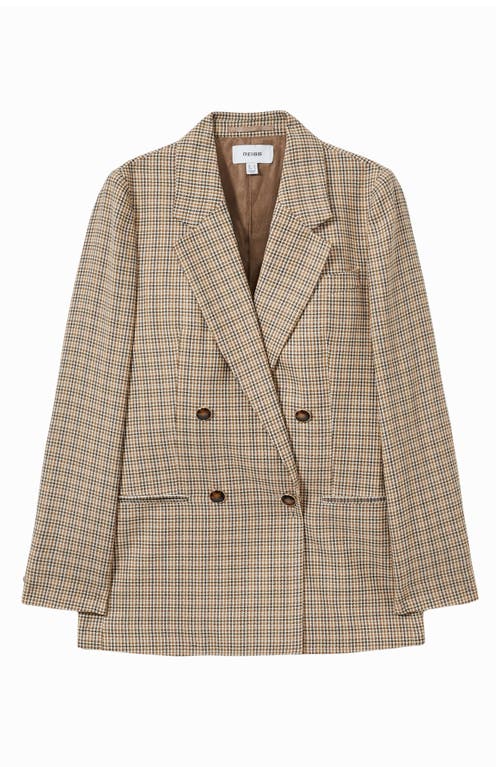 Reiss Vida Houndstooth Double Breasted Wool Blazer