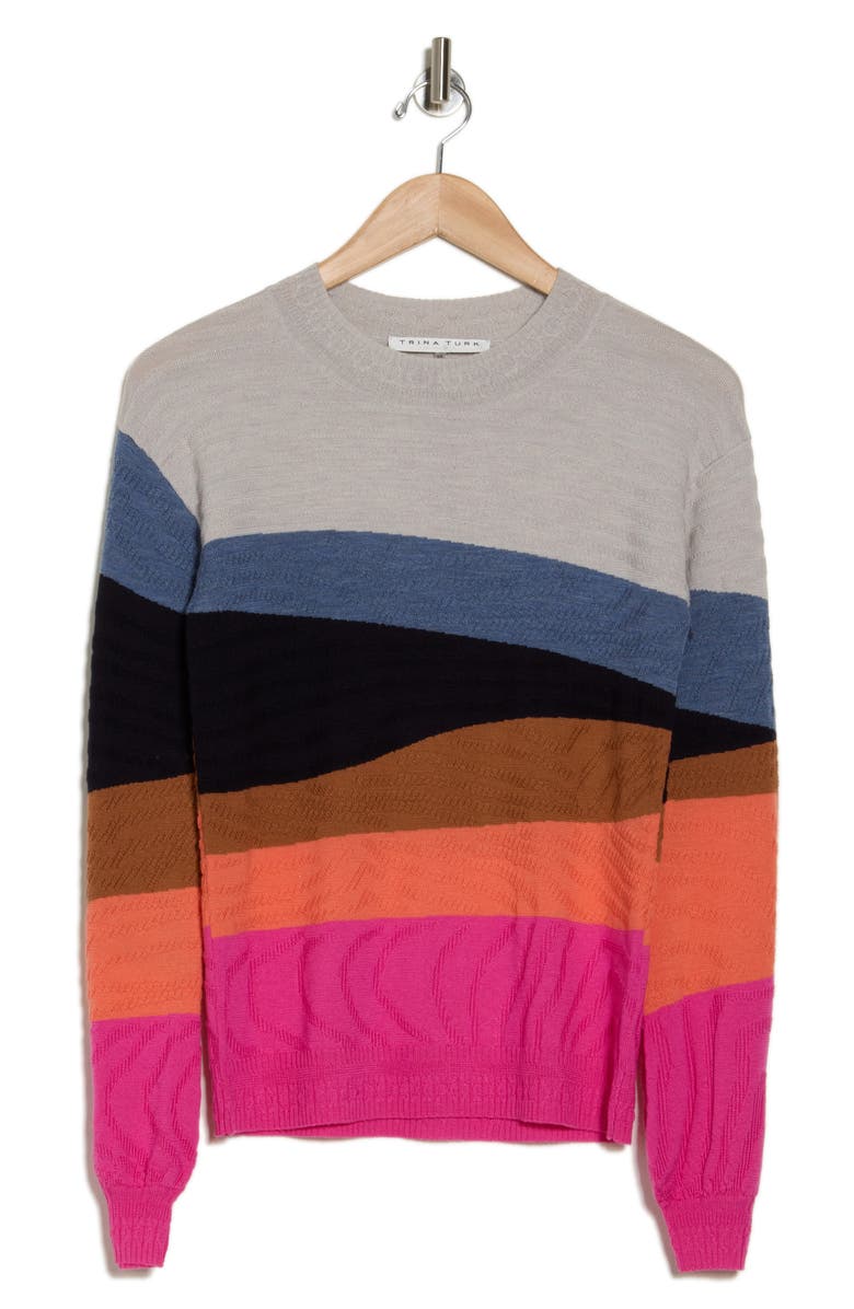 Trina Turk Diorama Merino Wool Sweater, Alternate, color,