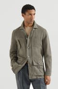 Brunello Cucinelli Cotton and linen outerwear jacket