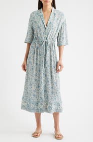 Faherty Island Times Tie Waist Midi Dress