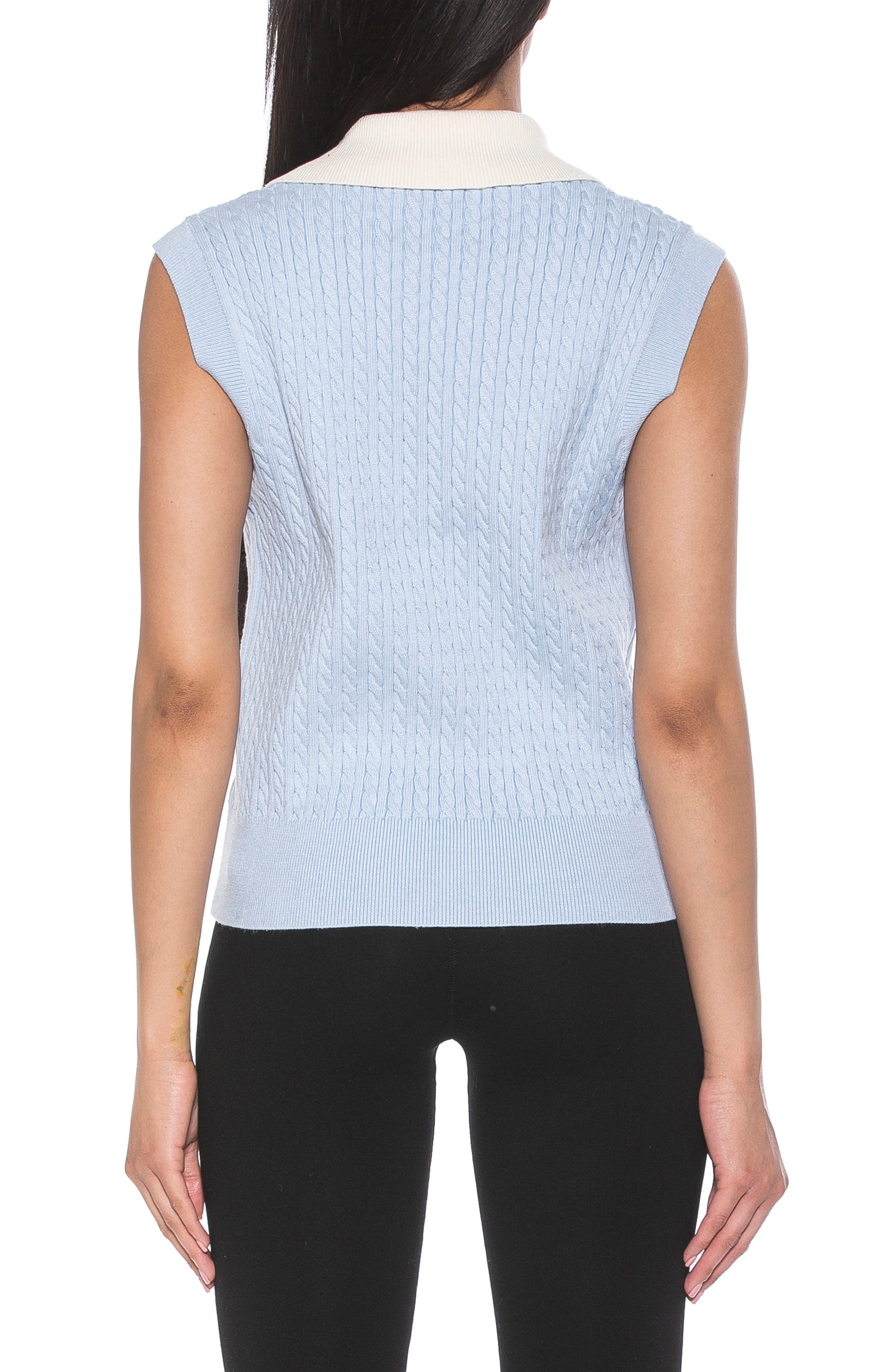 Michelle Cable Knit Sweater Vest - image 4
