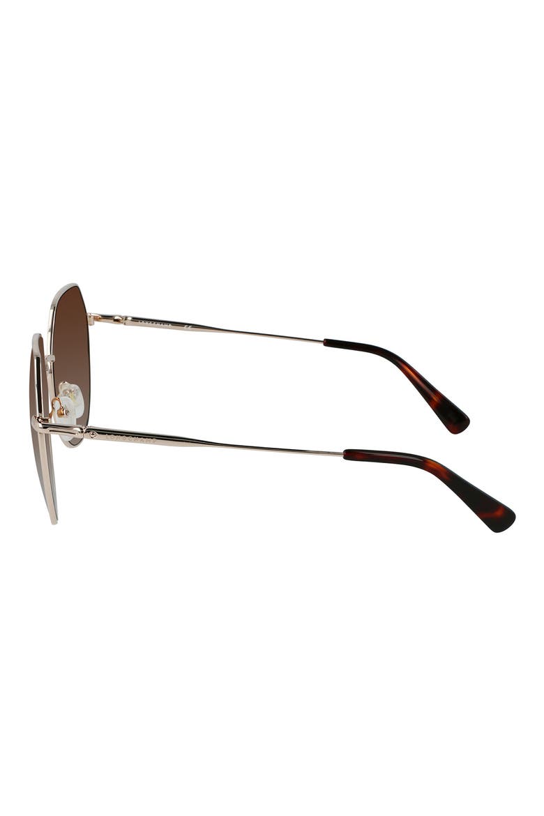 Roseau 60mm Gradient Round Sunglasses, Alternate, color, ROSE GOLD / BRICK
