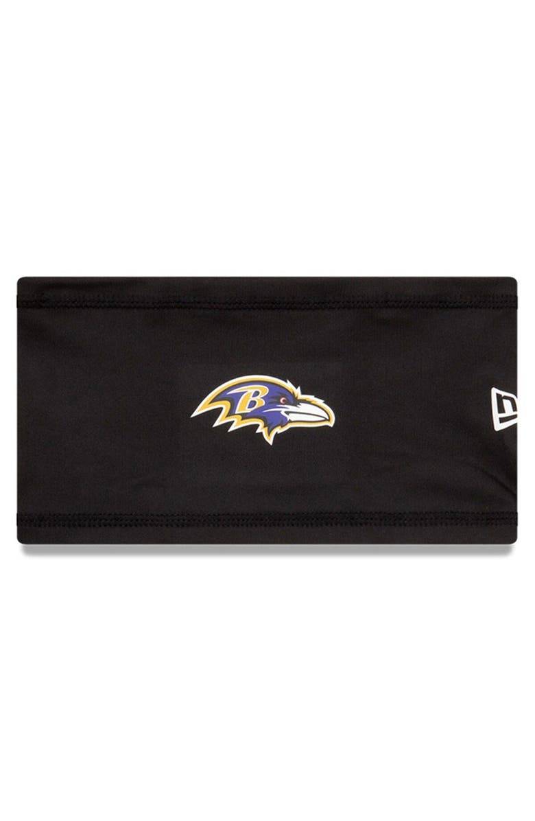 New Era Black Baltimore Ravens COOLERA Official Training Camp Headband, Main, color, Black