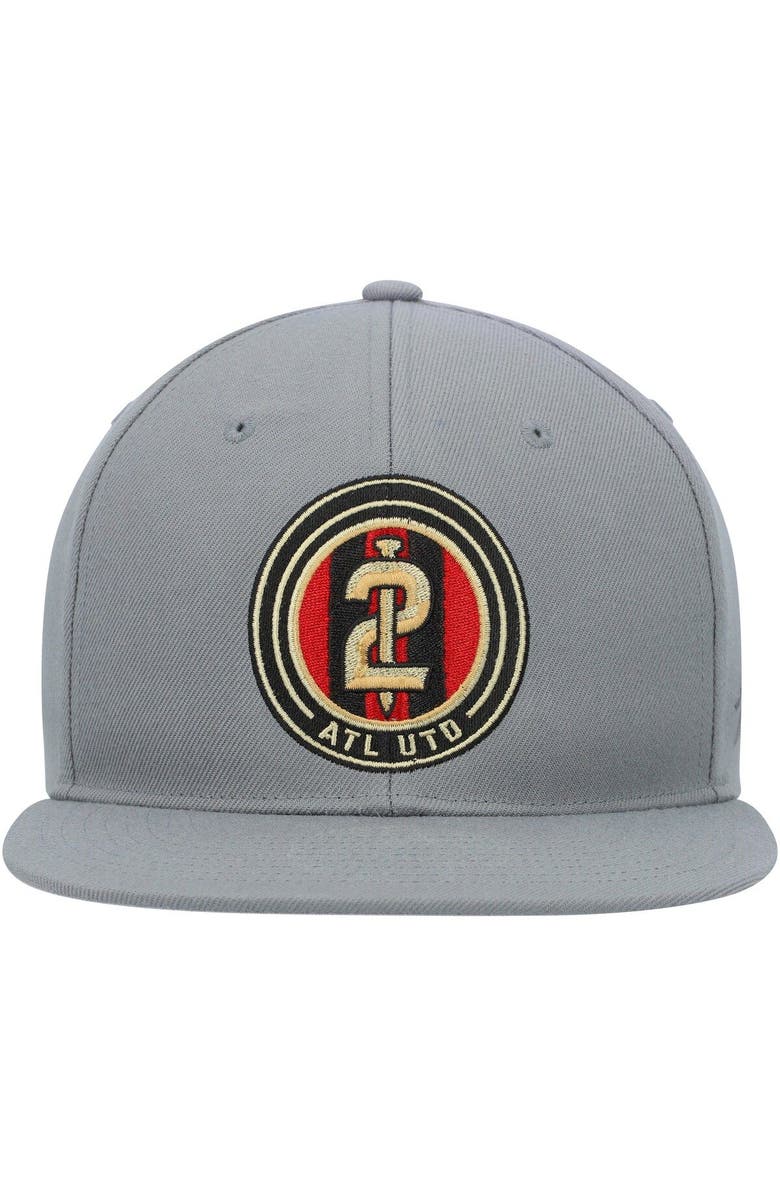 ZEPHYR Men's Zephyr Gray Atlanta United FC Logo Snapback Hat, Alternate, color, Gray