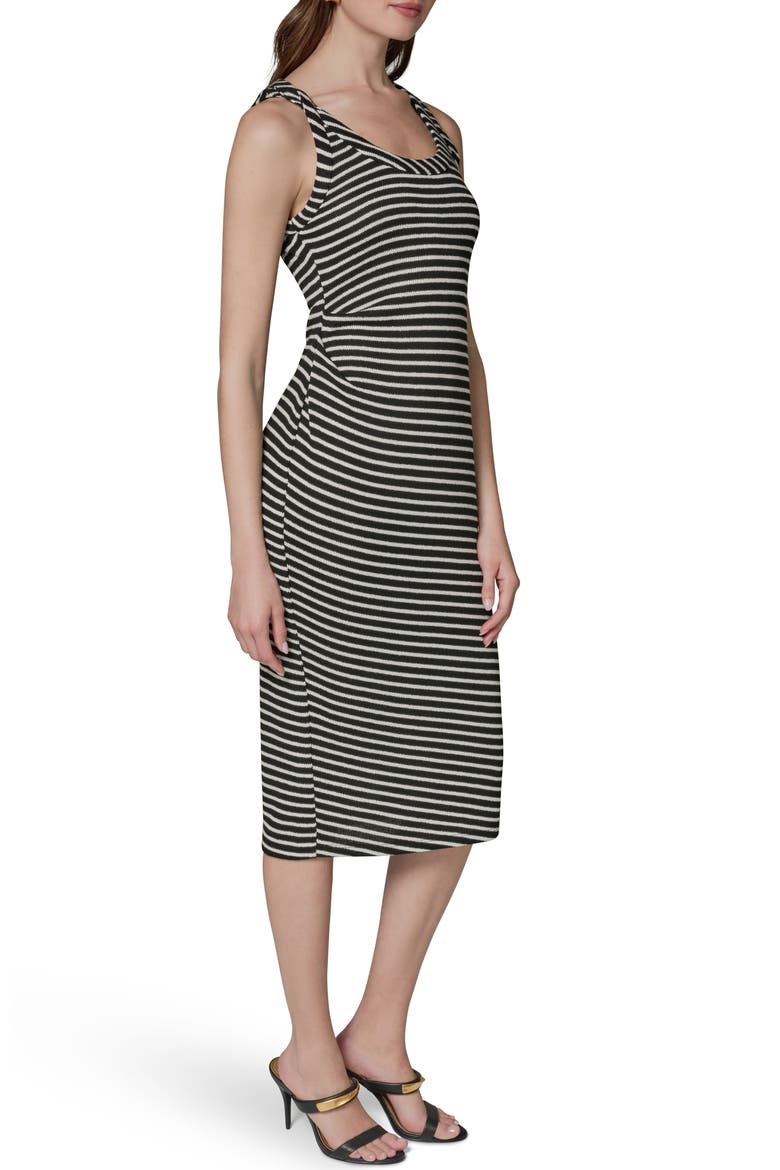 Sleeveless Body-Con Midi Dress, Alternate, color, BLACK CREAM
