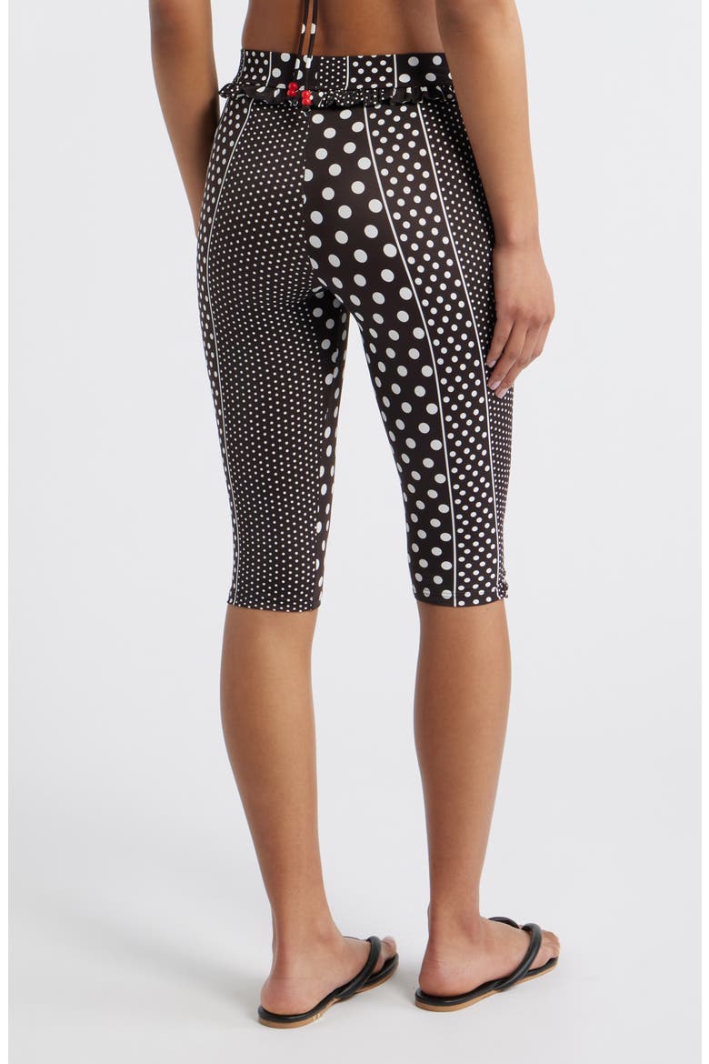 Mixed Print Capri Pants, Alternate, color, BLACK/ WHITE MULTI