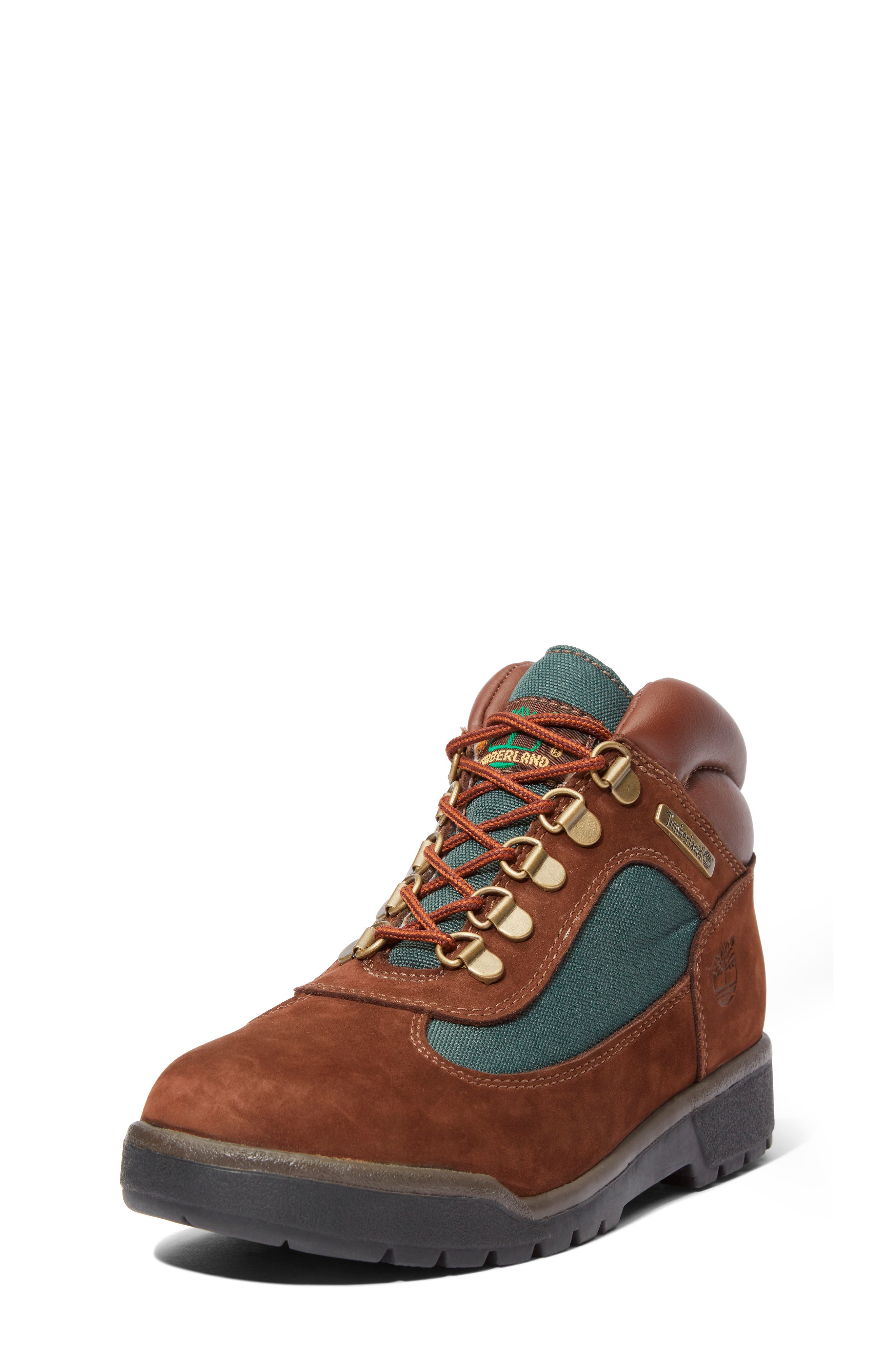 Timberland Kids' Field Mixed Media Boot, Alternate, color, Dark Brown