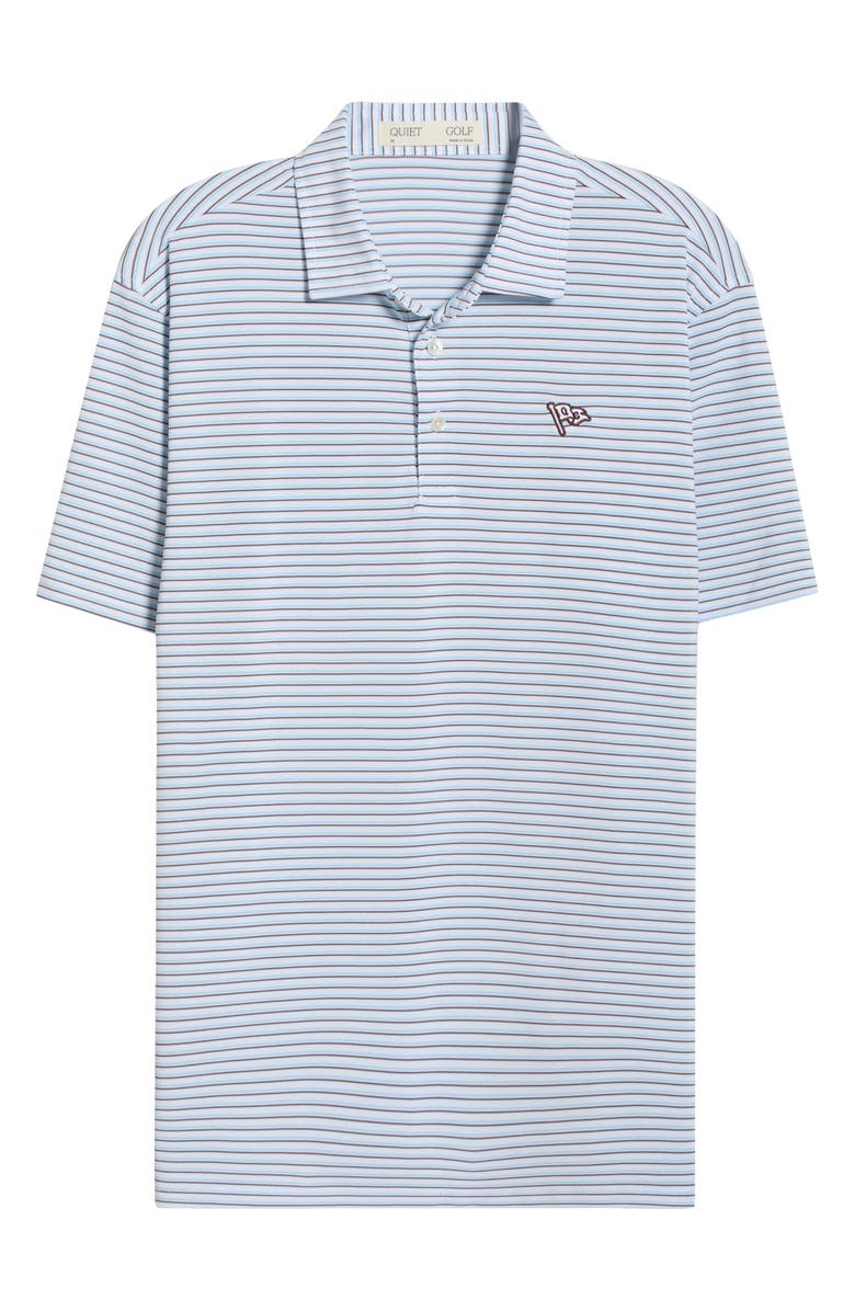 Quiet Golf Sunny Active Stripe Polo, Alternate, color, Pacific Blue