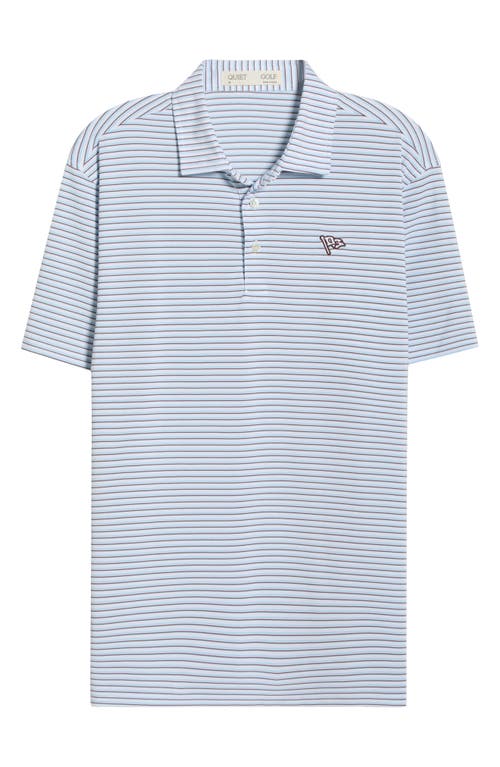 Quiet Golf Sunny Active Stripe Polo In Blue