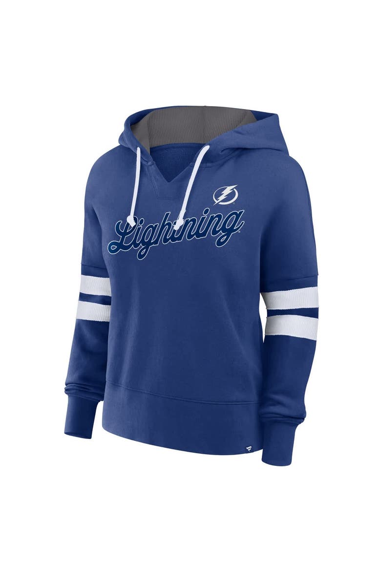 Women's Fanatics Blue Tampa Bay Lightning Seize Fleece Pullover Hoodie, Alternate, color, Blue