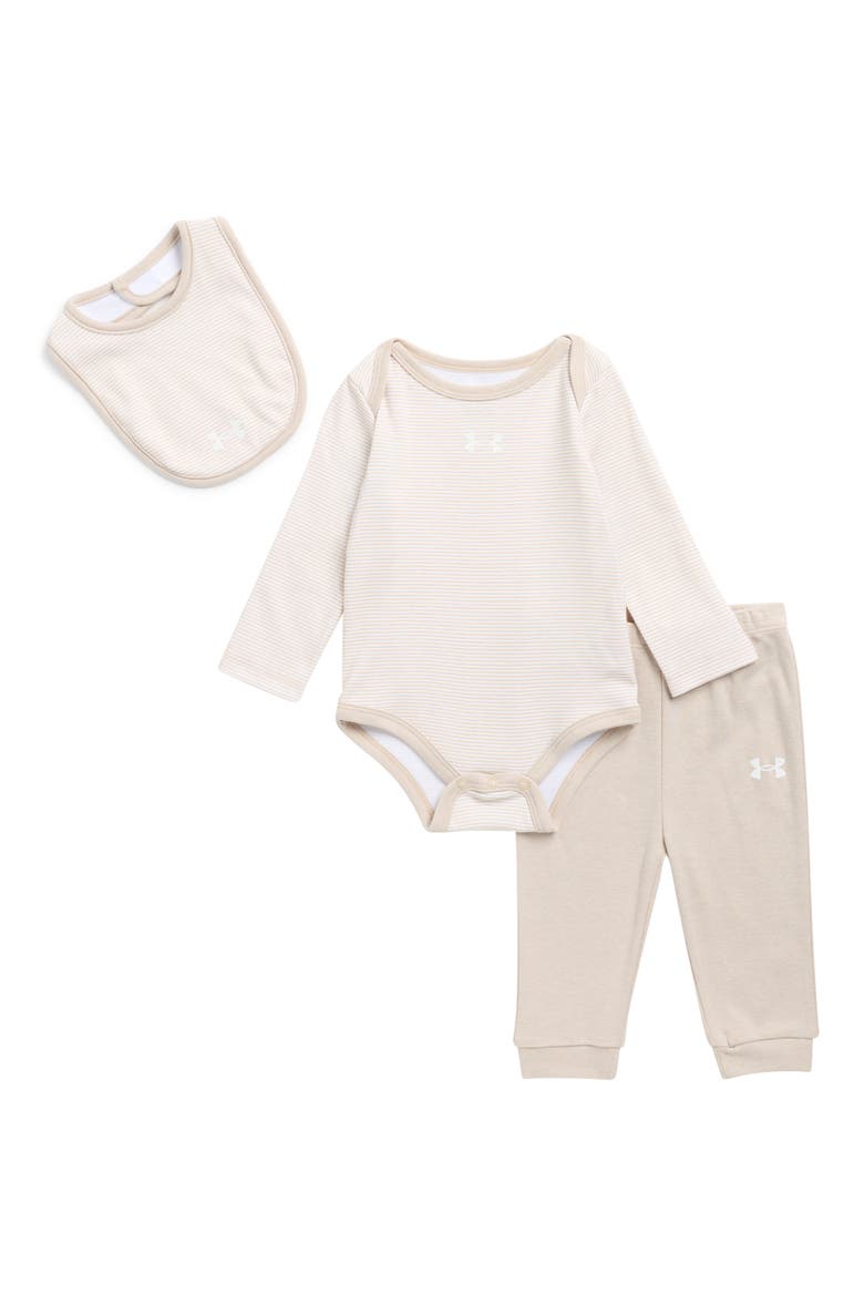 Kids' Bodysuit, Pants & Bib 3-Piece Set, Main, color, SANDSTORM