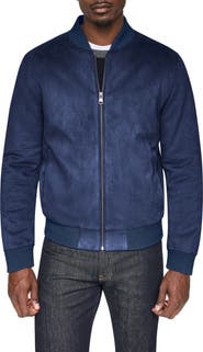 DKNY Faux Suede Bomber Jacket