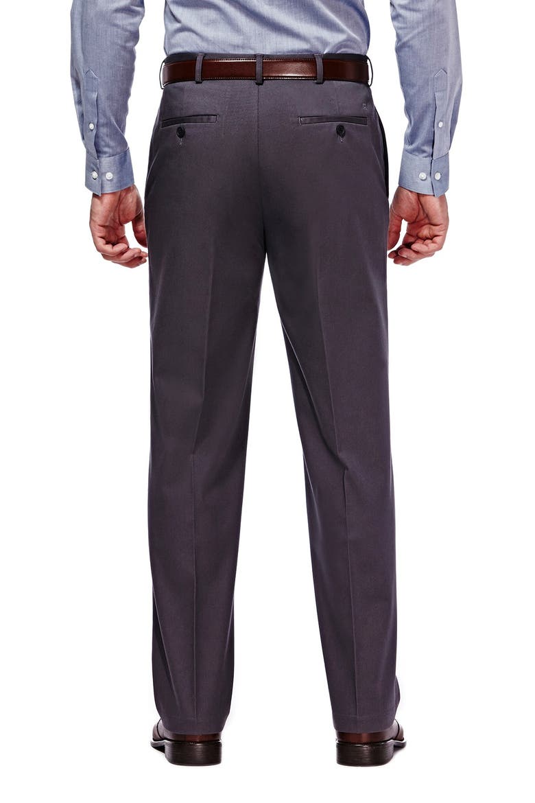 Haggar Premium No Iron Khaki Classic Fit Pant, Alternate, color, DK GREY