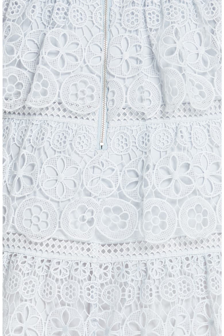 Tiered Scalloped Lace Dress, Alternate, color, SLATE BLUE