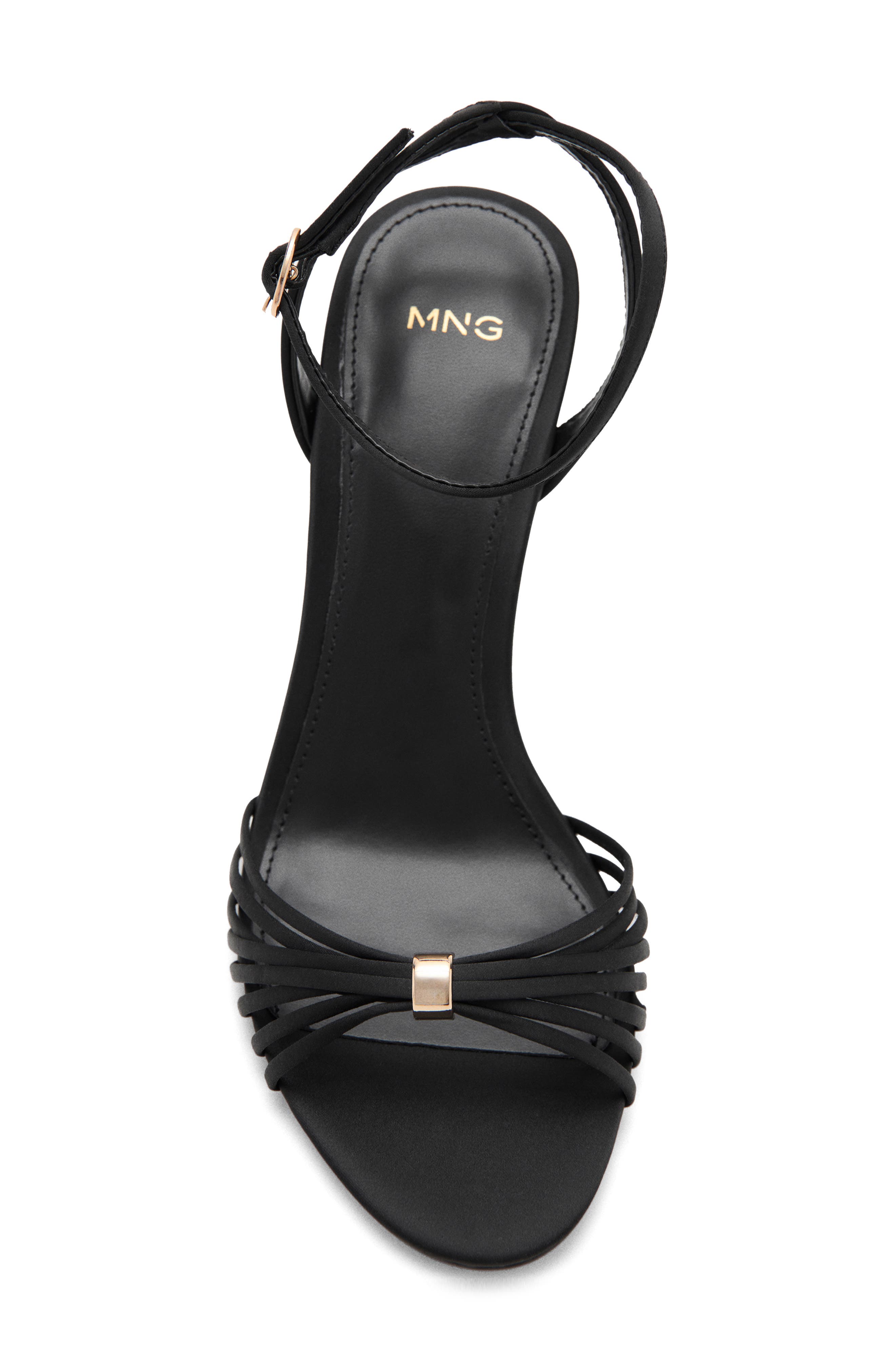MANGO Strappy Sandal, Alternate, color, Black