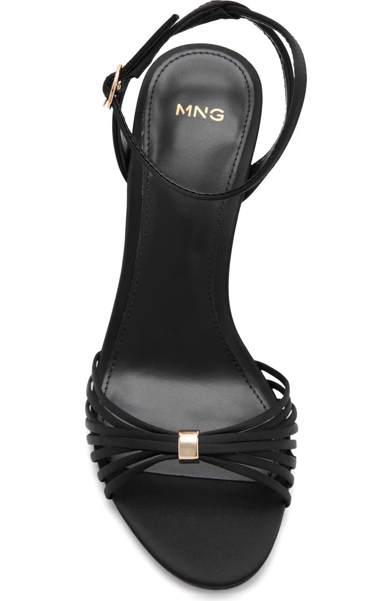 MANGO Strappy Sandal, Alternate, color, Black