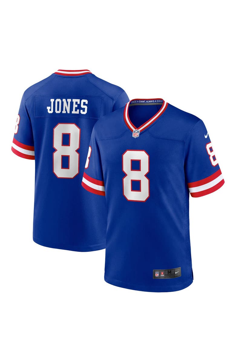 Nike Men's Nike Daniel Jones Royal New York Giants Classic Player Game Jersey, Main, color, 